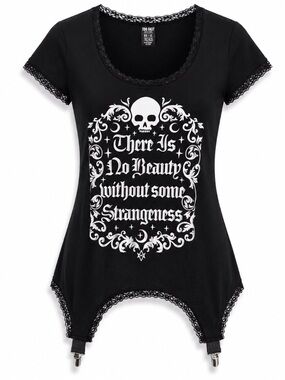 Too Fast Black ‘Edgar Allen Poe Quote’ Garter T-Shirt
